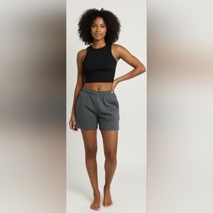 LAZYPANTS Premium Fleece Shorts Black XS